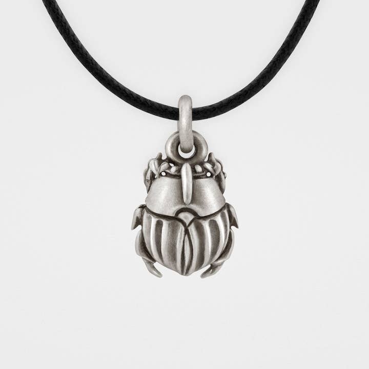 Scarab Beetle Pendant in Sterling Silver for wholesale by Snake Bones
