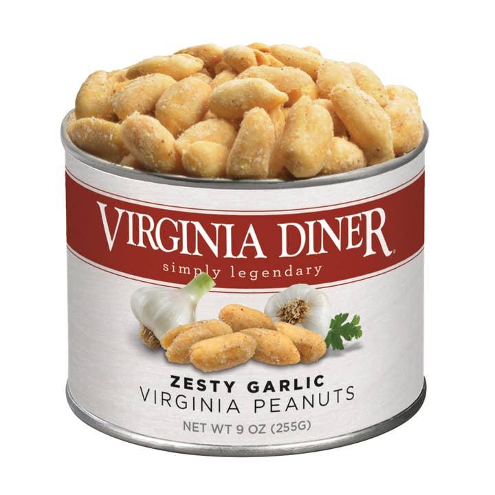 9 oz. Zesty Garlic Peanuts for wholesale by Virginia Diner, Inc.