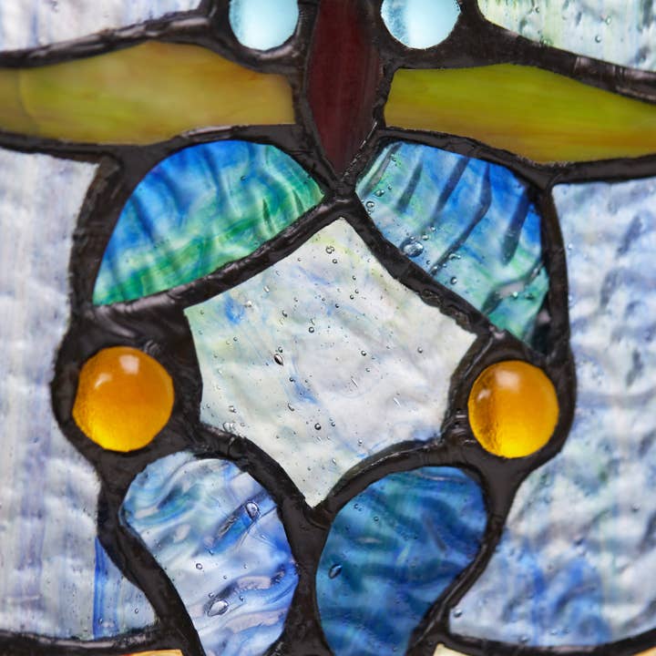River of Goods - Wholesale Suncatcher - 22"W Webbed Heart Stained Glass Window Panel7