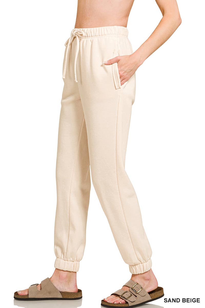 Vanilla Monkey - Vente Pantalon d'intérieur/de jogging – femme - Pantalon de survêtement en polaire délavé à l'acide avec poches11