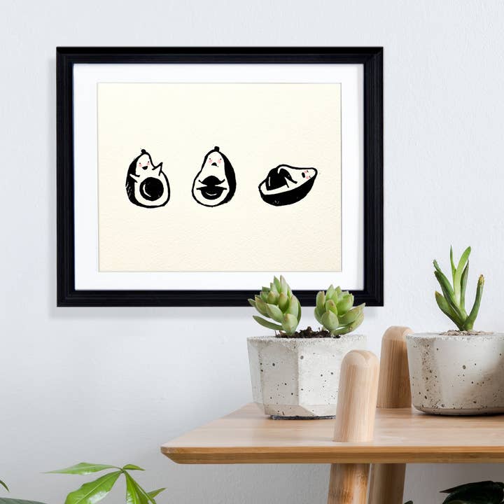Emotions Of An Avocado | Risograph Print 8x10 for wholesale by And Studio