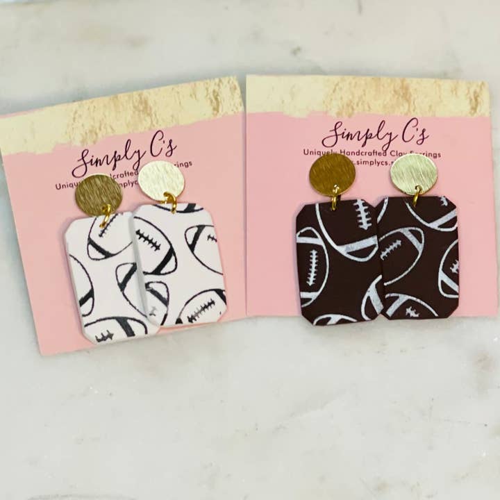 Gouden voetbal - oorbellen van polymeerklei voor wholesale door Simply C's