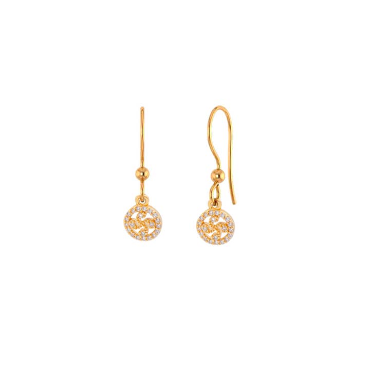 Earrings Lauburu Openwork 18k Gold Plated and Oz for wholesale by TALISMAN JEWELLERY (D&Fidanverdi, S.L.)