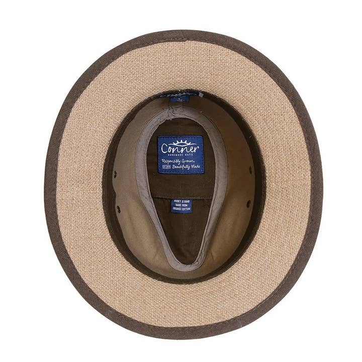 Natural Black Creek Hemp Safari Hat for wholesale on Faire