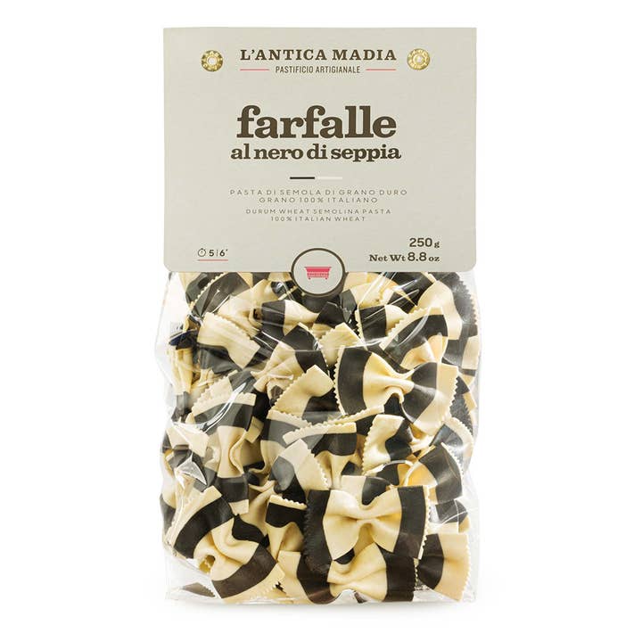 Antica Madia. Farfalle with Squid Ink for wholesale by meDINEterranean