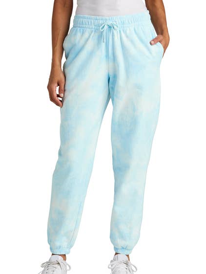 Port & Company Women's Beach Wash Cloud Tie-Dye Sweatpant for wholesale by Print The Dream