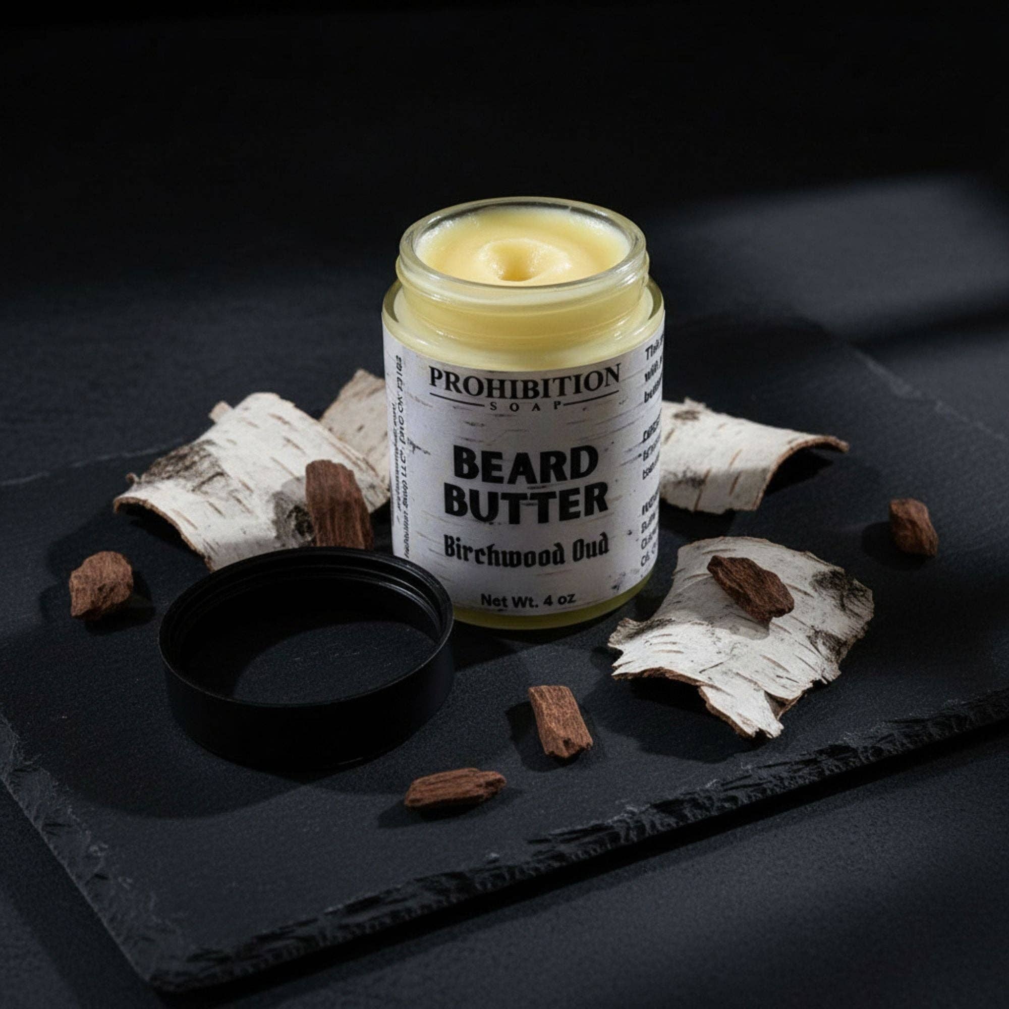 Prohibition Soap - Wholesale Beard Styling Product - Birchwood Oud Beard Butter6