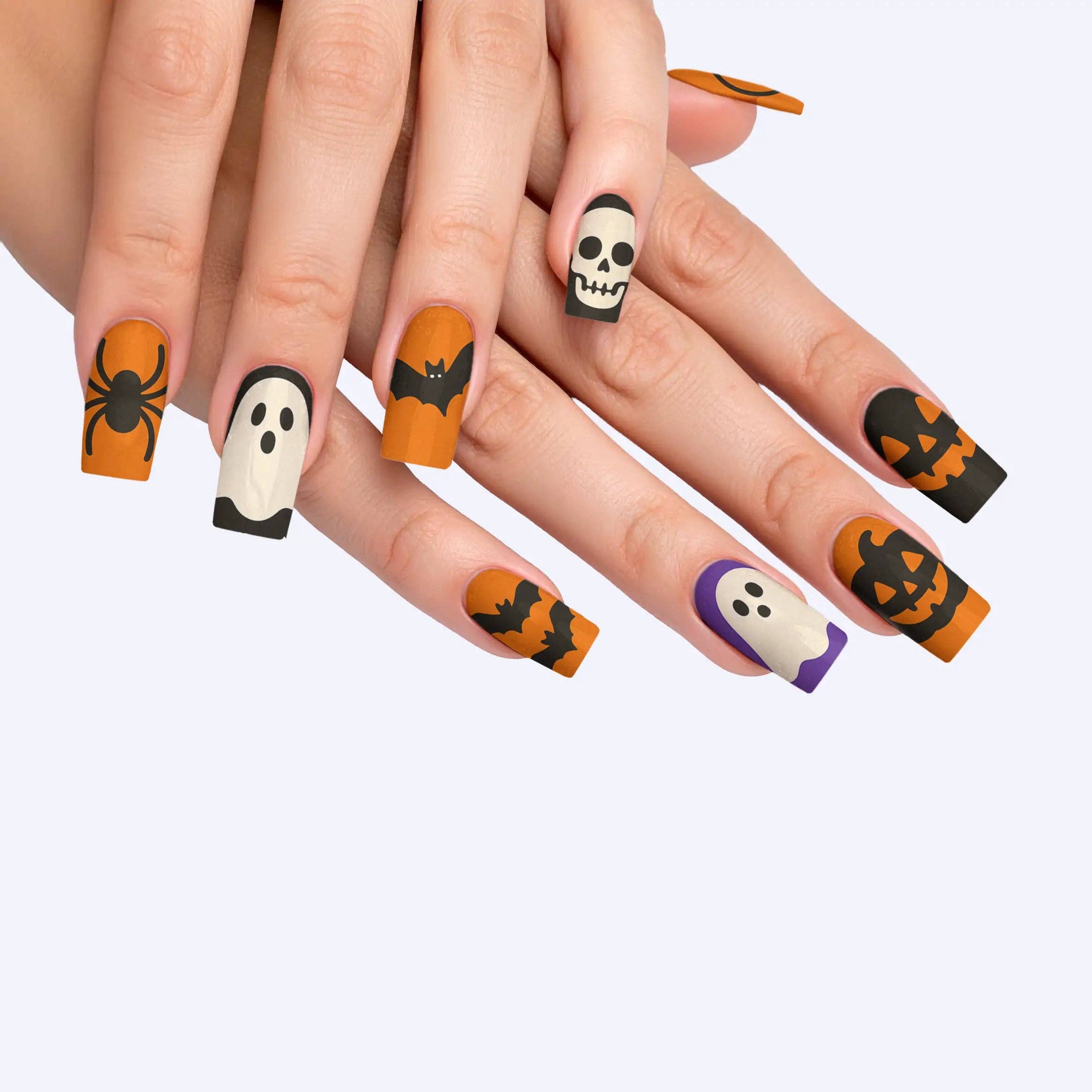 FYNE BODY - Wholesale Press-on/fake nails - Pumpkin Patch Glam Halloween Press-On Nails44