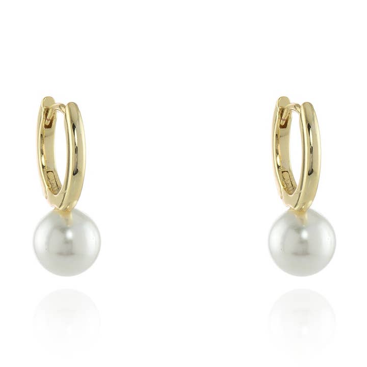 Padma 8mm Pearl Gold Hoop for wholesale by Cachet London