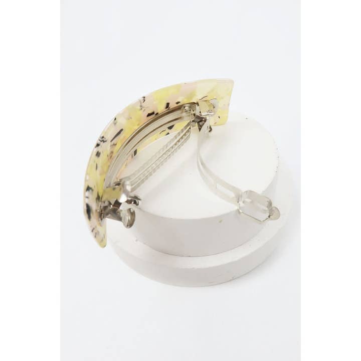 MIX COLOR Bent Rectangle Acetate Barrette for wholesale on Faire2