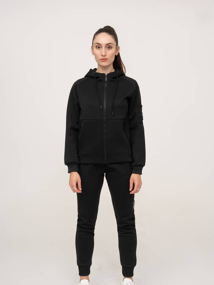 Dames joggingpak met rits F011-1 voor wholesale door Zayne Paris