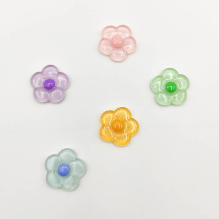 SChandworks - Wholesale Embroidery/Cross Stitch Supplies - Floral (glow in the dark) Resin needle minders3