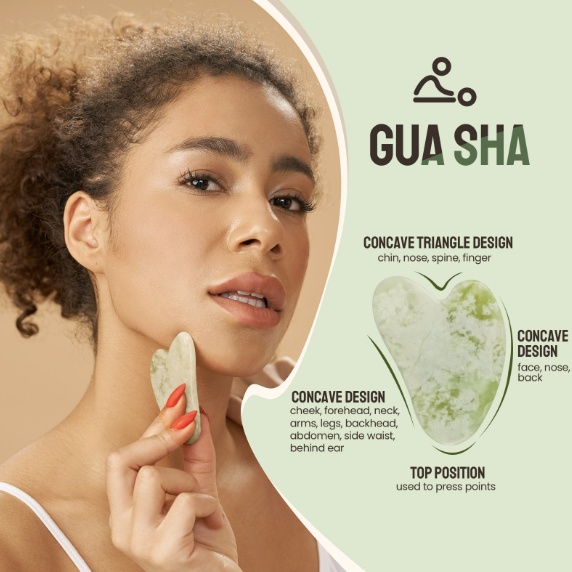 Trio Trading – Engroshandel Gua Sha – Gaveæske Ansigts- og kropsmassage værktøjssæt 100% naturlig kvarts6