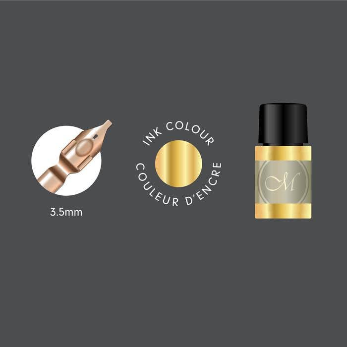 Manuscript - Wholesale Pen - Manuscript Dip Pen Round Hand Nib Set with Holder & Gold Ink1