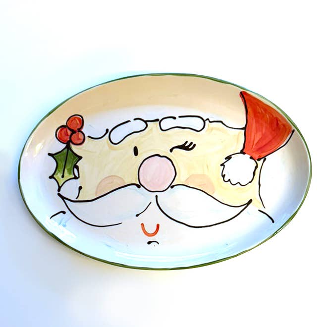 Santa Oval Platter for wholesale by Magnolia Creative Co.