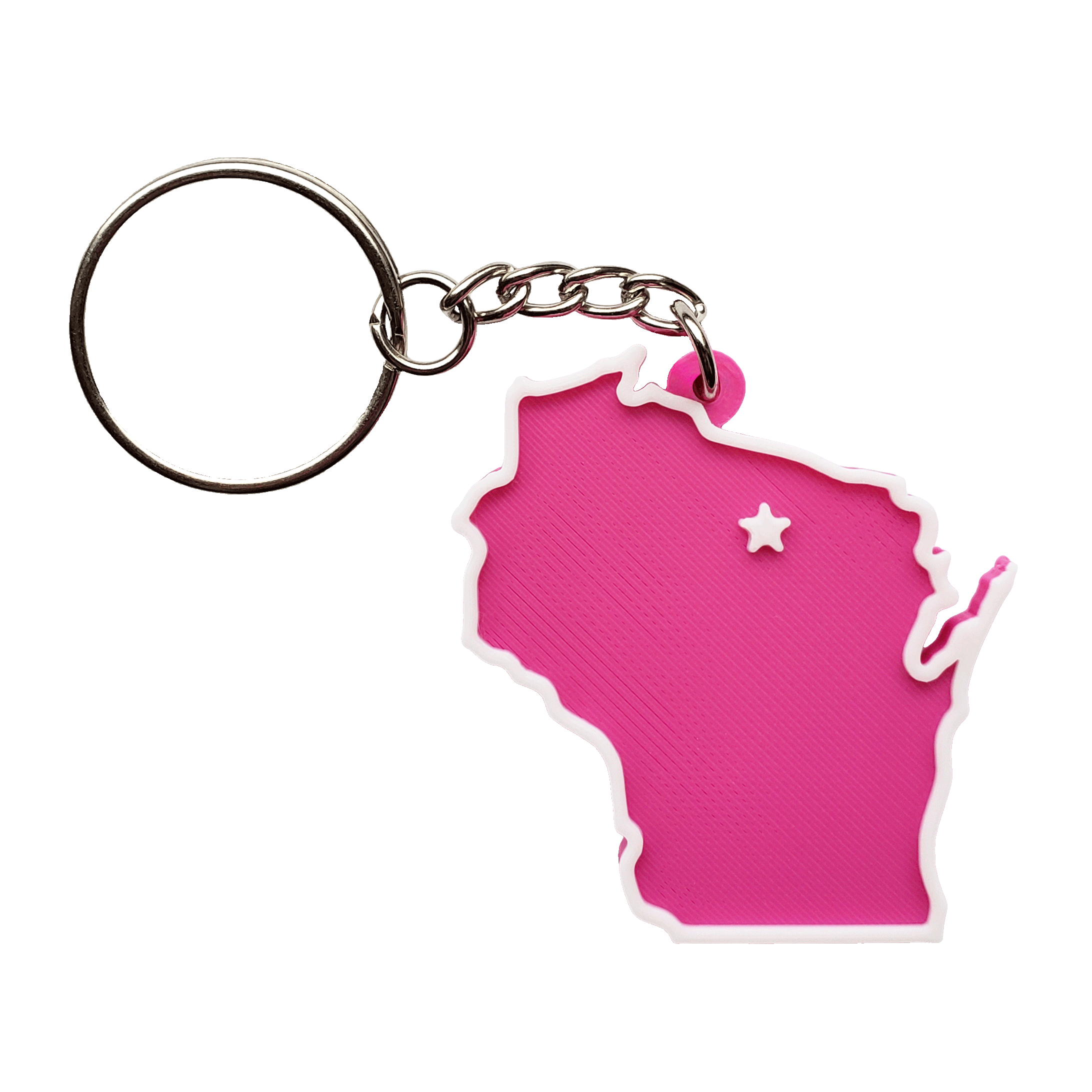 itty bitty builds - Wholesale Keychain - Unisex - Wisconsin State Keychain, Rhinelander0