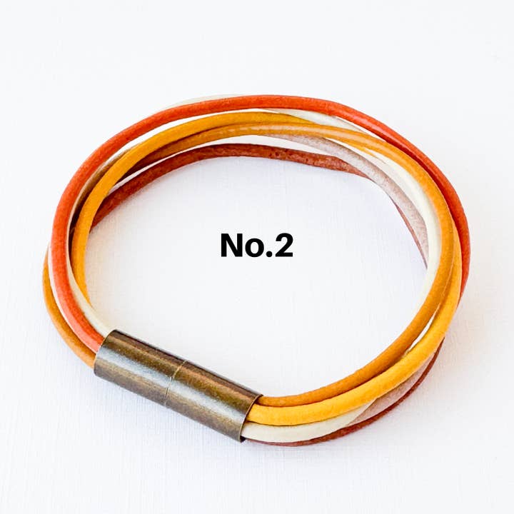 Nest Pretty Things - Wholesale Woven/Braided Bracelet - Colorful Magnetic Leather Cord Bracelet