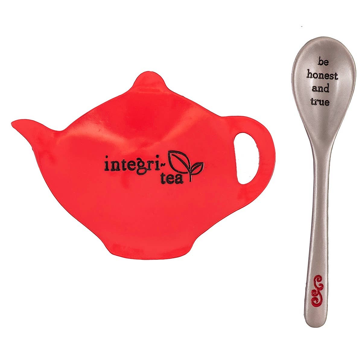 Abbey + CA Gift - Wholesale Serving Tray - Tea Time Tea Bag Tray & Spoon Sets1