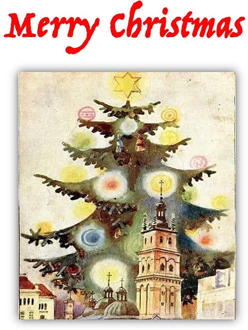 Christmas Greeting Note Card - Merry Christmas for wholesale by Just Write Arts