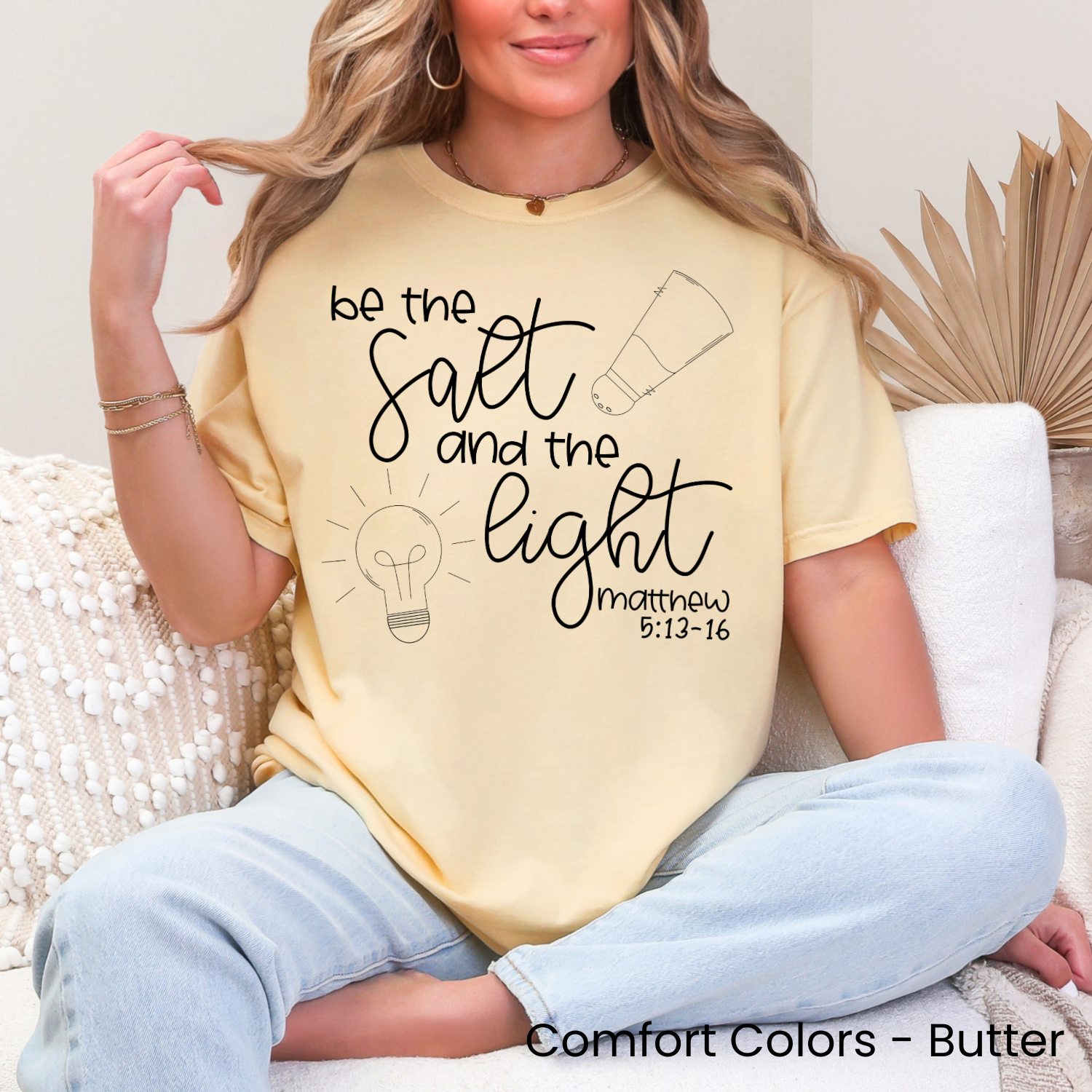 Okie Design Co - Vendita all'ingrosso Maglietta serigrafata - Donna - Maglietta "Sii il Sale e la Luce"2