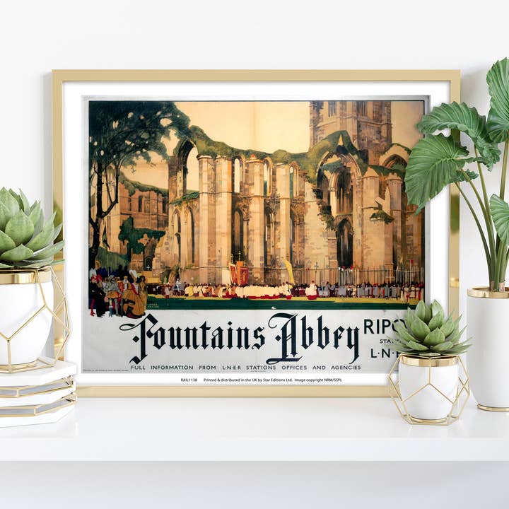 Star Editions – wholesale Art print – Fountains Abbey, Ripon - 11X14” Premium Art Print