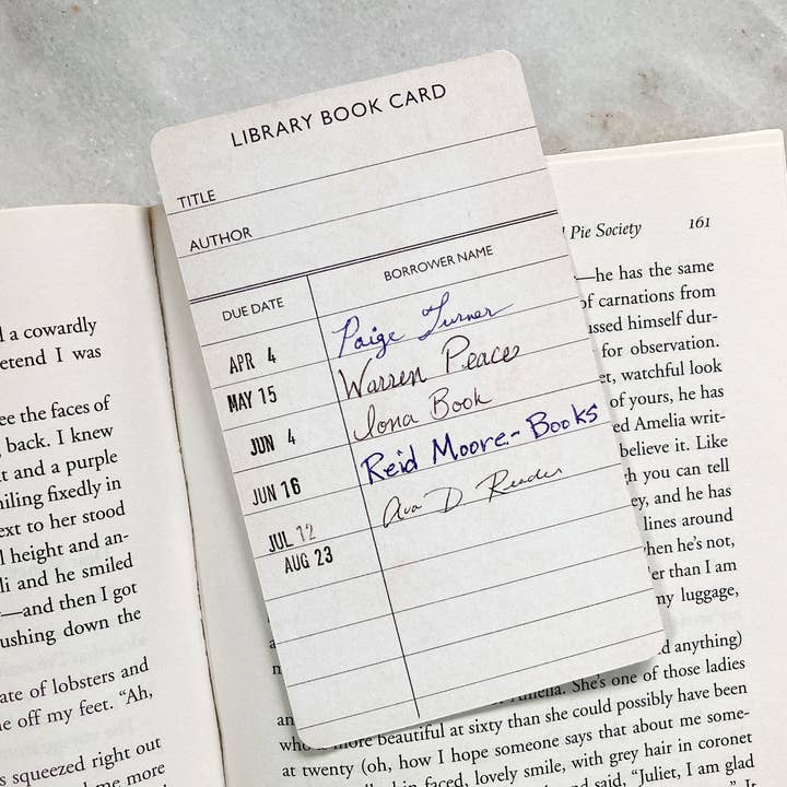 Marque-page de carte d'emprunteur pour la vente par Le Petit Lapin Art Studio