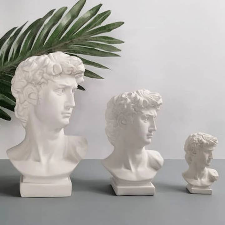 BuddhAayurveda - Venta al por mayor Escultura - Preciosa maceta con forma de cabeza de David para decoración del hogar a granel