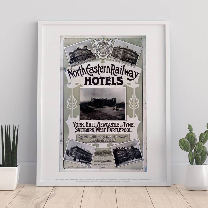 North Eastern Railway Hotels York, Hull, Newcastle - Stampa artistica per la vendita all'ingrosso da parte di Star Editions