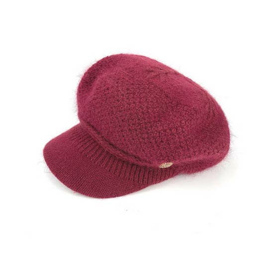 Comfortarians - Vente Bonnet – femme - Bonnet en laine et cachemire pour femmes, couleur unie, épaisse et chaude0