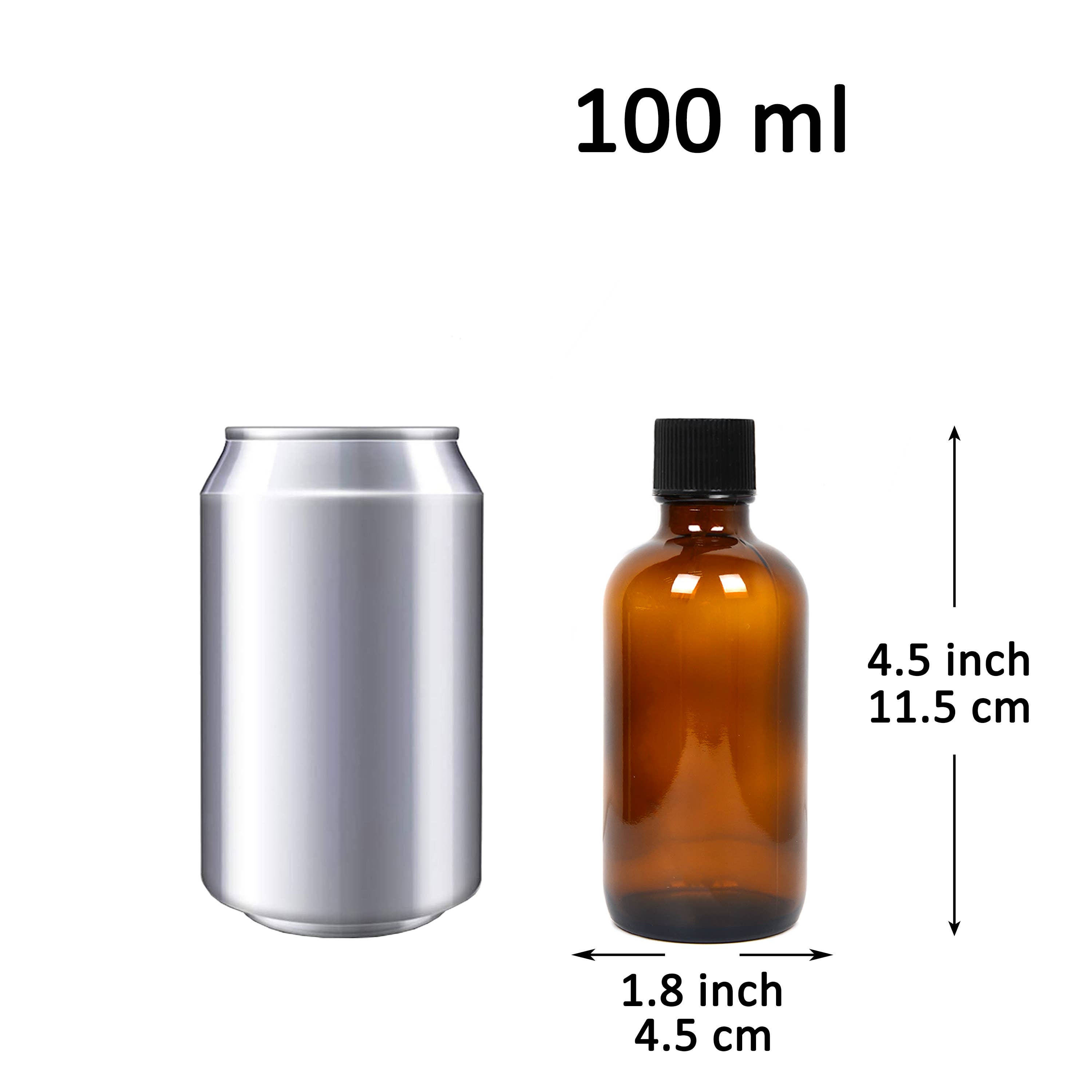 Youngever - Vente Supports pour huile essentielle - Youngever Lot de 16 bouteilles en verre vides de 3,5 oz avec couvercles, ambre1