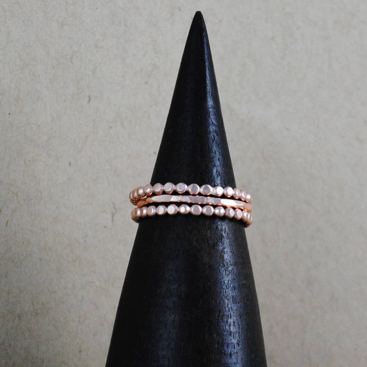 Cameron Kruse Designs - Wholesale Band/Stacked Ring - Thin Beaded Stacking Ring Set - gold-filled1