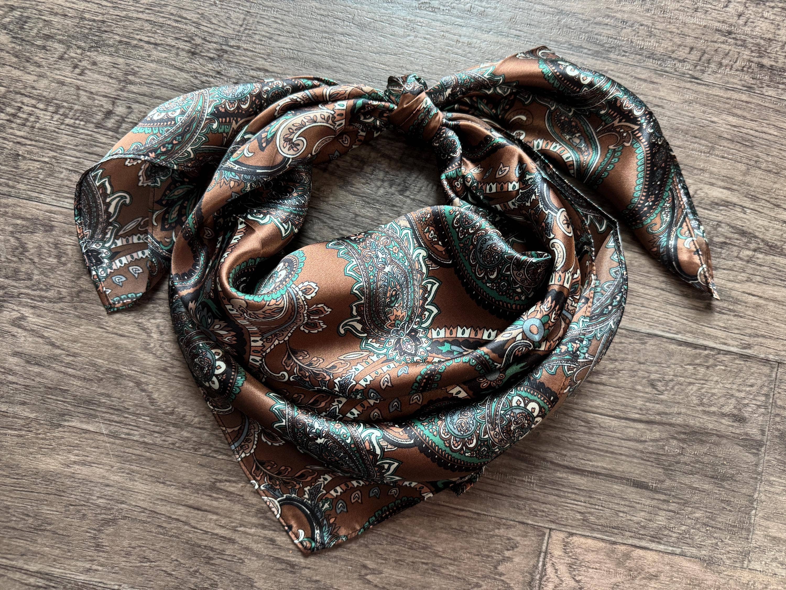 Double B Wild Rags - Venta al por mayor Bufanda - Mujer - 100% Seda Pañuelo Salvaje Clásico Cachemira Rojo Marrón Rosa Negro Púrpura Azul de Double B Wild Rags6