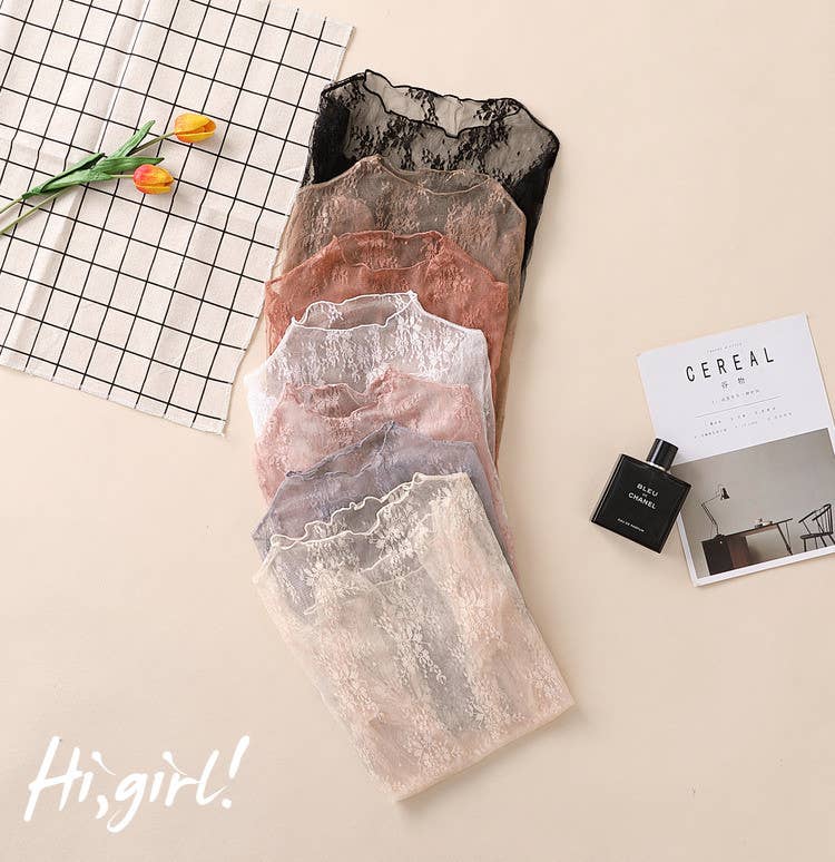 Hope & Sunshine – Großhandel Bluse – Damen – Spitzen- und Mesh-Top mit Chiffon11