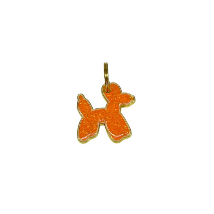 ID-bricka ballong hund orange glitter för wholesale av Marley and Me