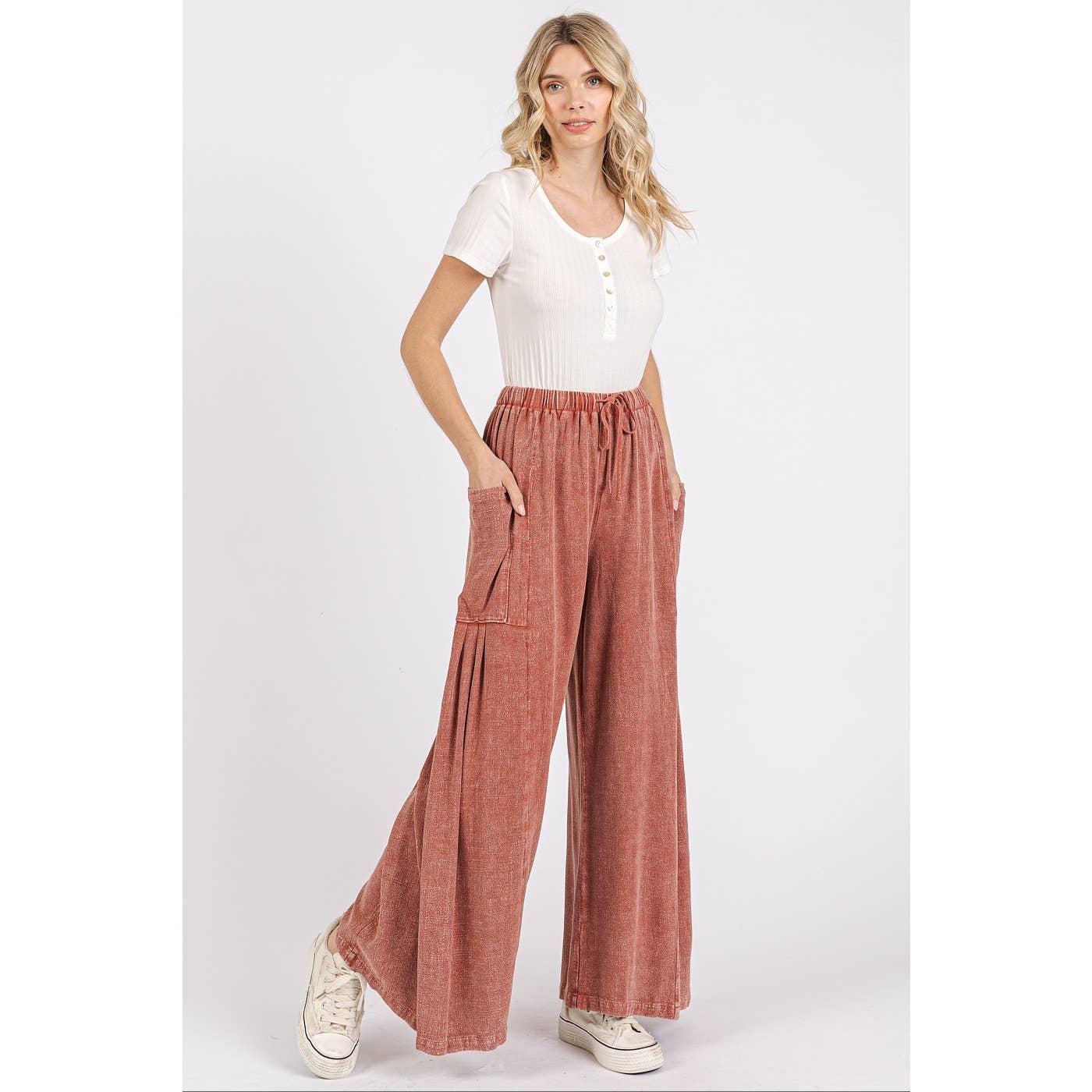 mittoshop - Wholesale Broek - Dames - MINERALENWAS DROP-SIDE ZAK WIJDE PIJP BROEK16