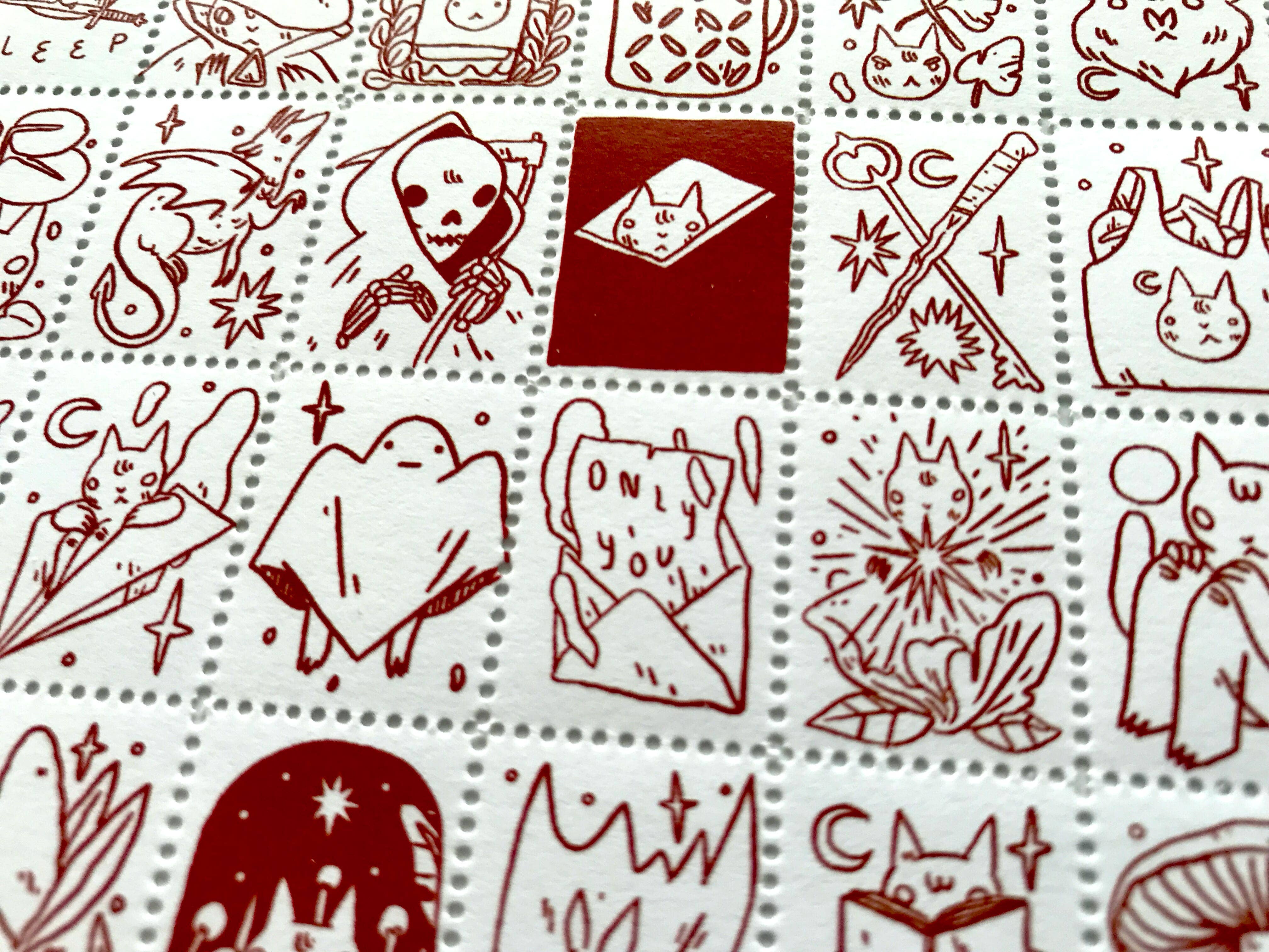 The Portland Stamp Company - Wholesale Rubber/Decorative Stamp - Creatures by Deth P. Sun - Lick & Stick Stamps8