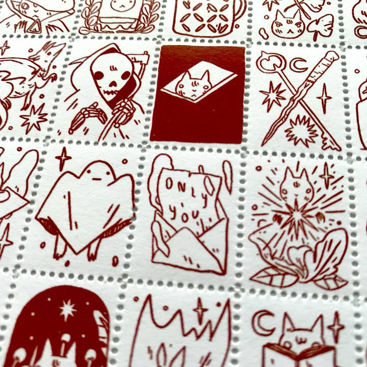 The Portland Stamp Company - Wholesale Rubber/Decorative Stamp - Creatures by Deth P. Sun - Lick & Stick Stamps8
