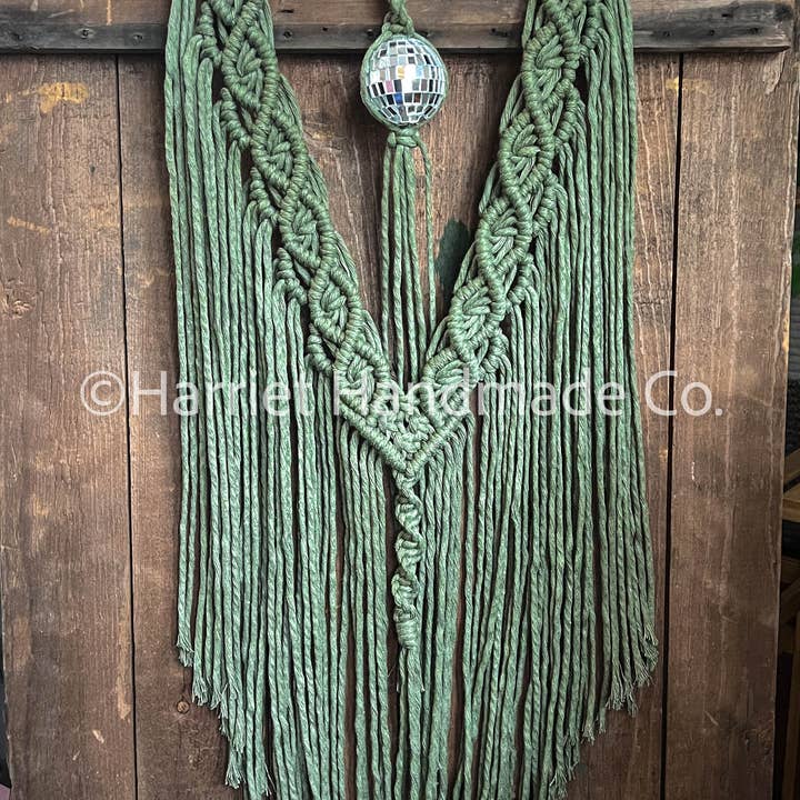 Disco Ball Macramé Wall Hanging – 30+ Custom Colors for wholesale by Harriet Handmade Co.