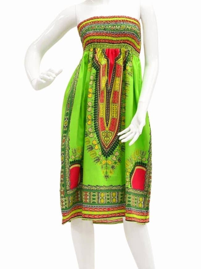 African Tube Dress- Dashiki Print for wholesale by India Batik