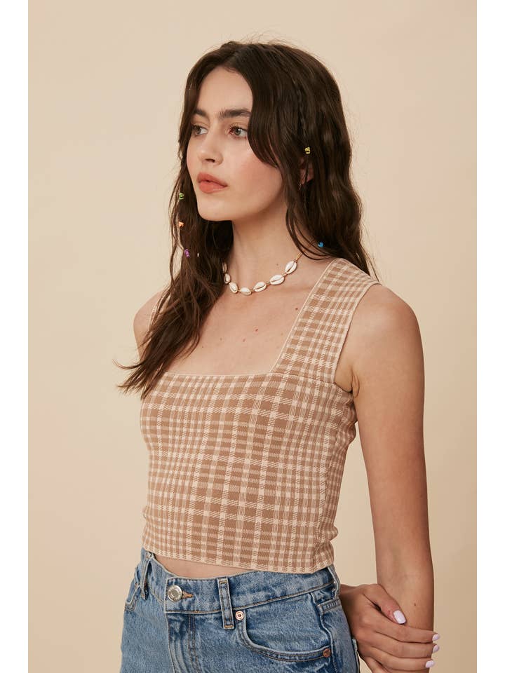 Listicle - Wholesale Shapewear - Women's - Plaid Knit Brami27