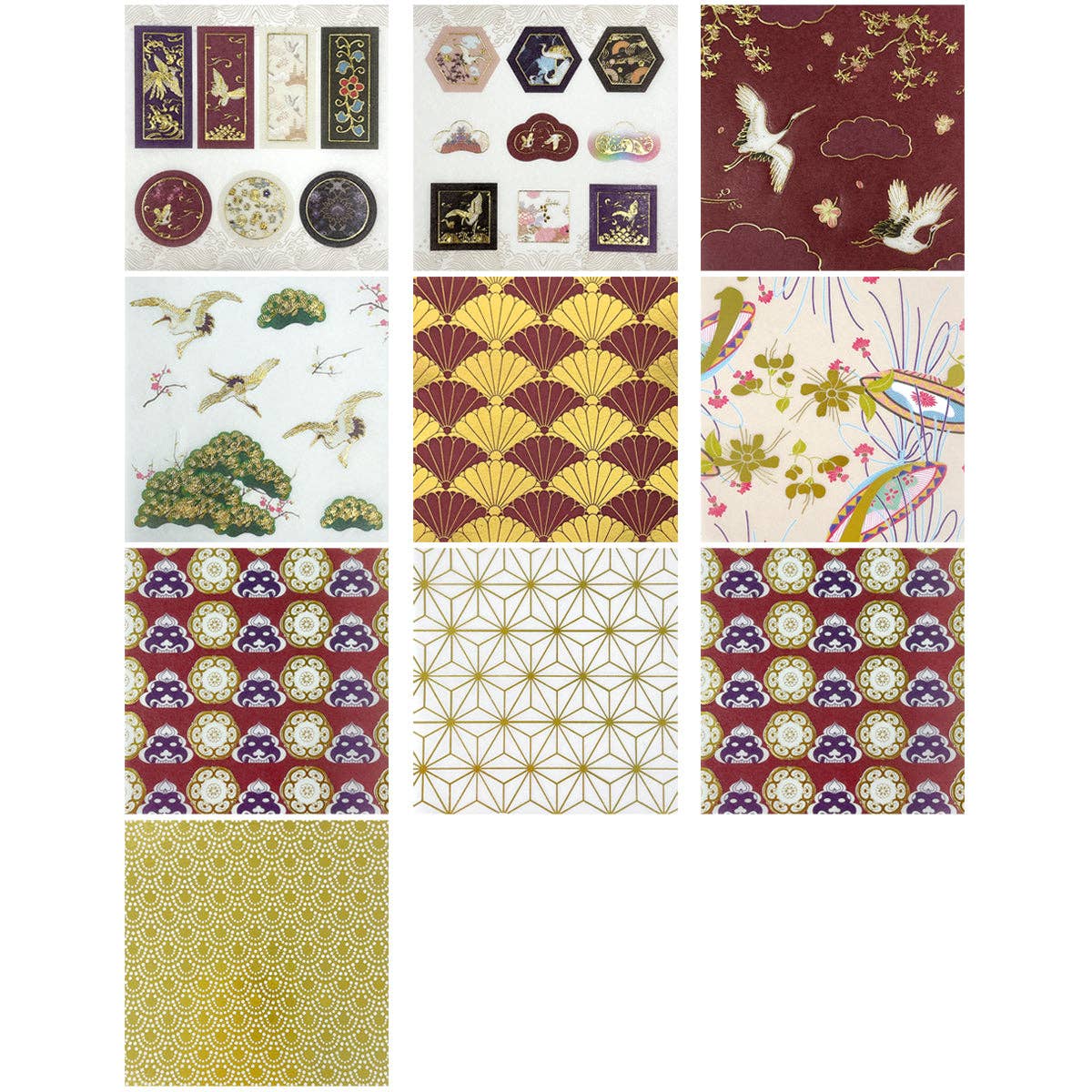 Wrapables.com - Wholesale Washi Tape - Wrapables Decorative Gold Foil Washi Tape and Sticker Set61
