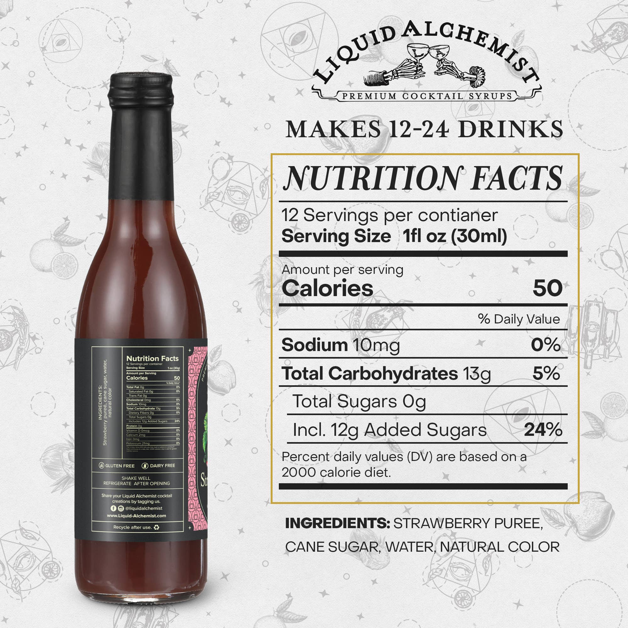 Liquid Alchemist Syrups - Wholesale Cocktail Mix/Syrup - Strawberry Cocktail Syrup5