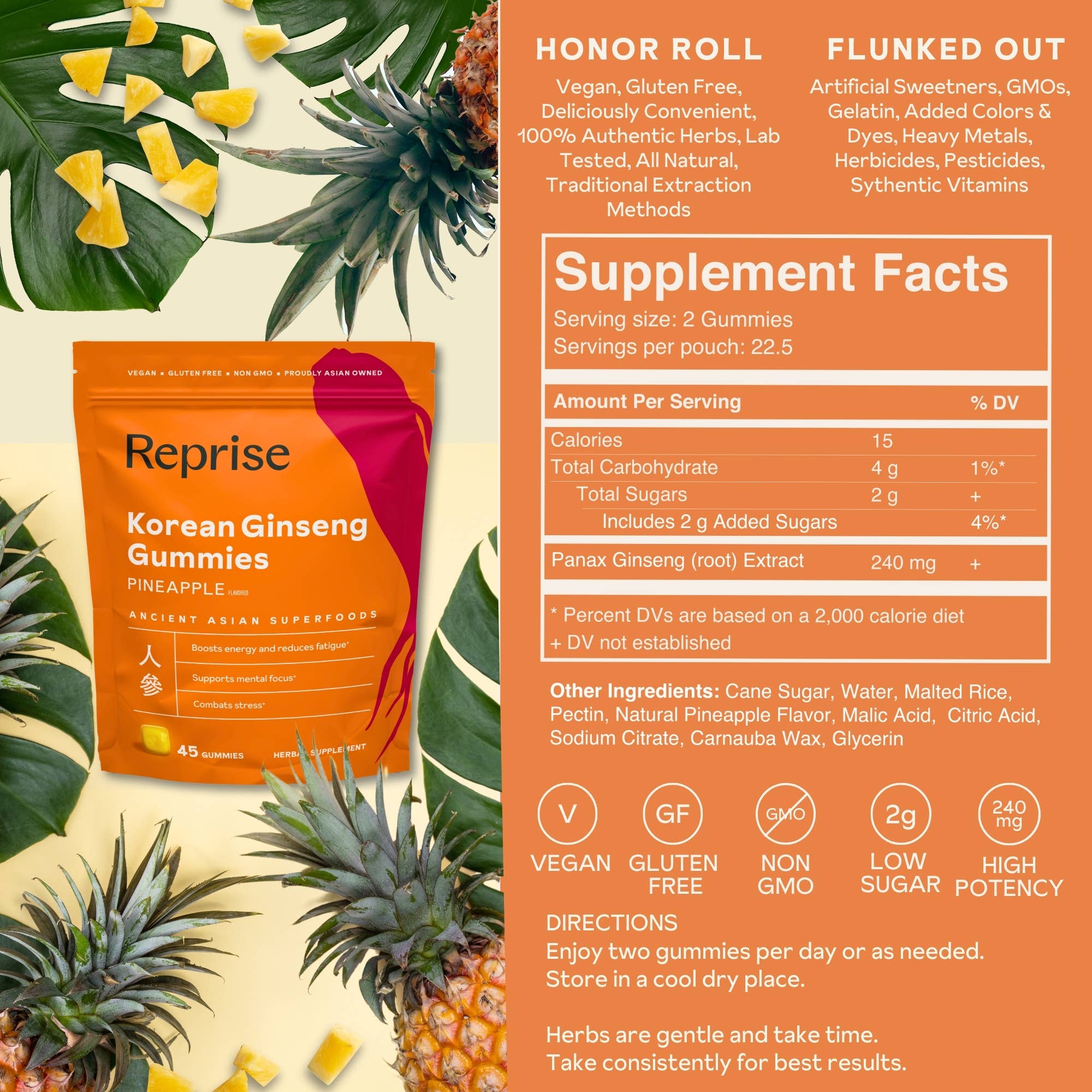 Reprise - Wholesale Oral Supplement/Vitamin - Korean Ginseng Gummies6