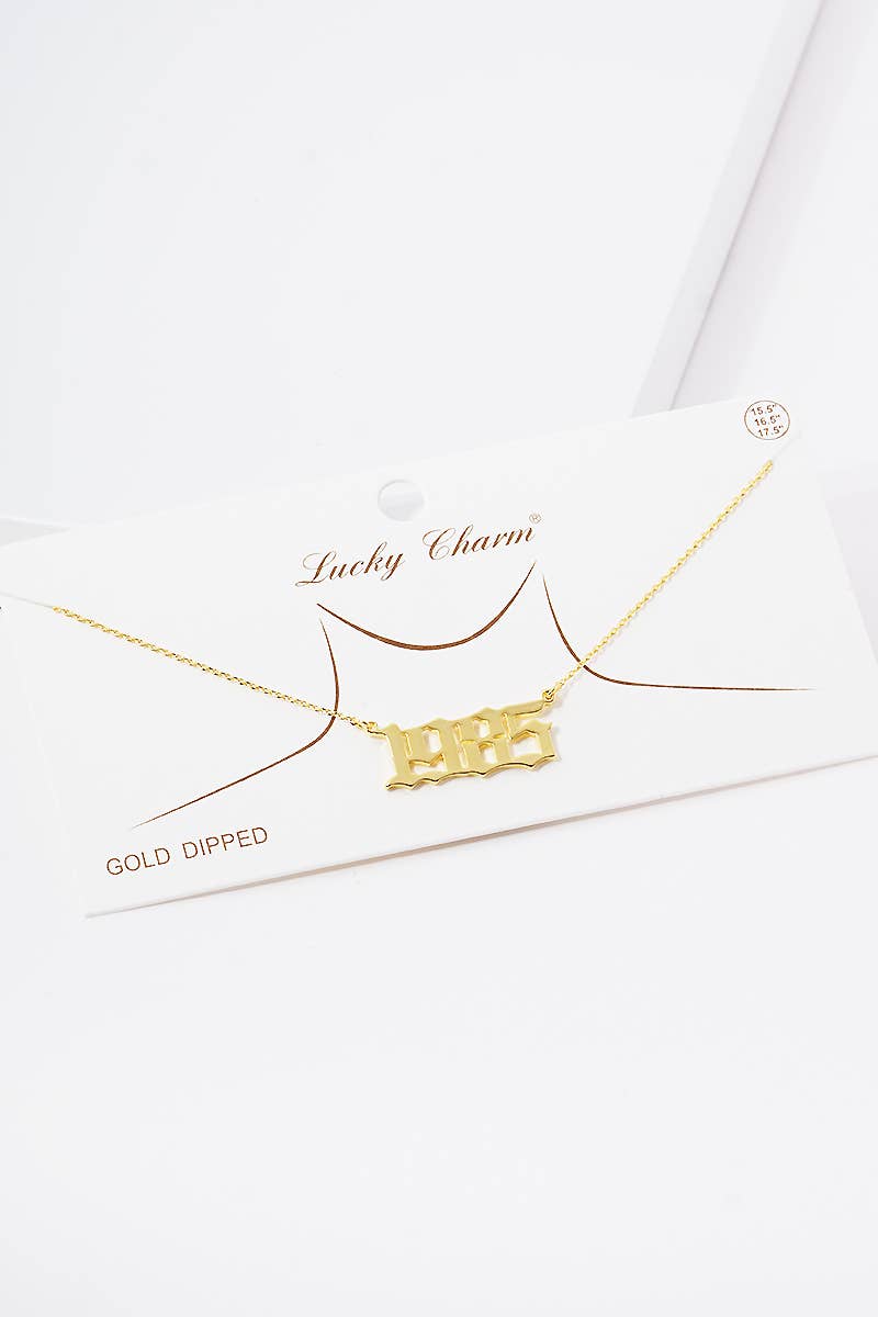 OHBOOBA DESIGN - Wholesale Pendant/Charm Necklace - Gold Plated Birth Year Necklace10