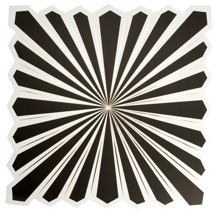 Gatherings by Curated Paperie - Wholesale Disposable Placemat - Celebration Chic Black with Gold Foil Paper Placemat