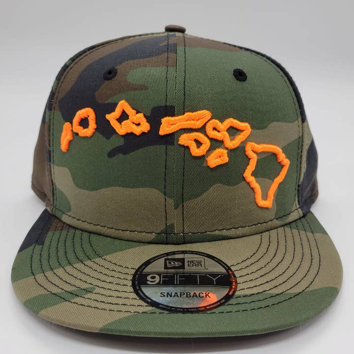 Route 99 Hawaii – wholesale Truckerkeps – Unisex – 3D Hawaiiöarna - CAMO Snapback-hatt1