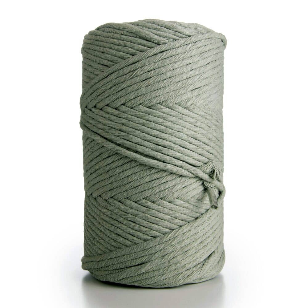 MB Cordas - Wholesale Craft Supplies - 3MM Single Twisted 500g Macrame Cotton Cord SAGE GREEN 140m Macrame String 1 PLY Craft Rope2