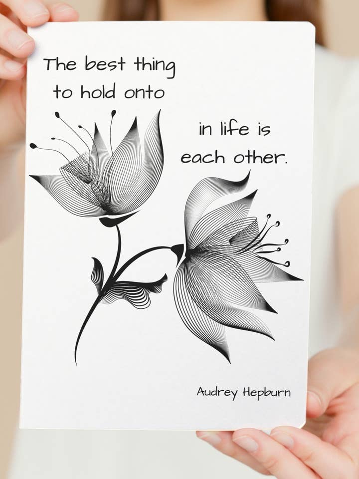 Audrey Hepburn quote - Physical Print Wall Art for wholesale by Zelie Crafts
