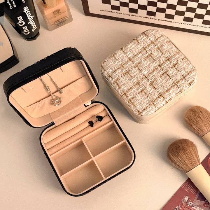 Dipped Shop - Wholesale Jewelry Box/Organizer - Color Block Zipper Closure Jewelry Case DPC2516128