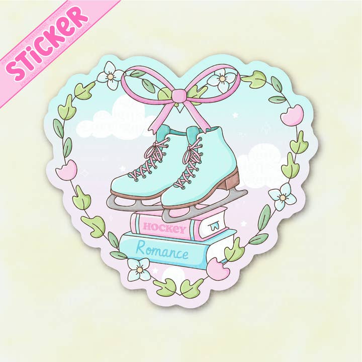 RoroDesignsLove - Wholesale Sticker - Hockey romance book trope pastel heart sticker for kindle6